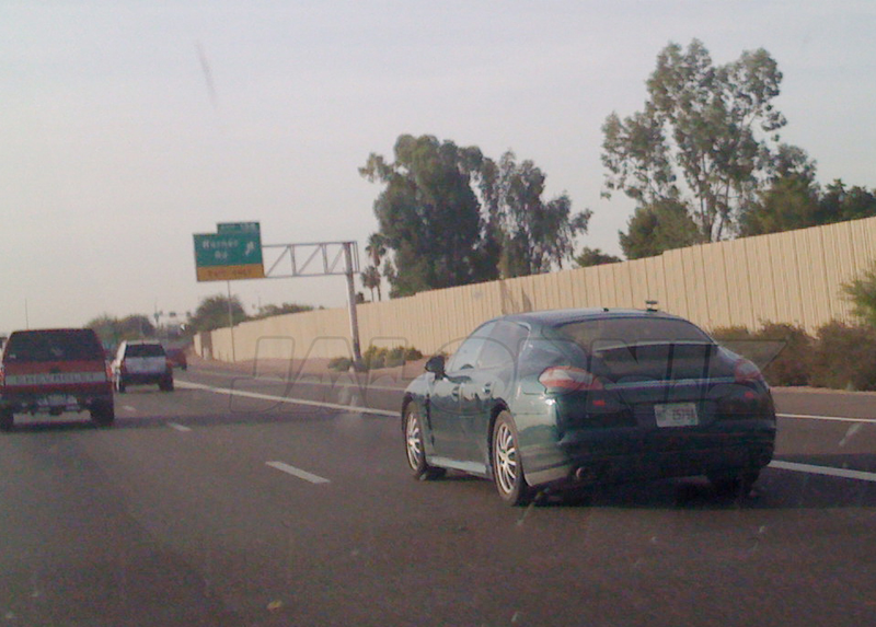 Illustration for article titled Porsche Panamera Spotted Continuing World Tour With A Drive In Arizona